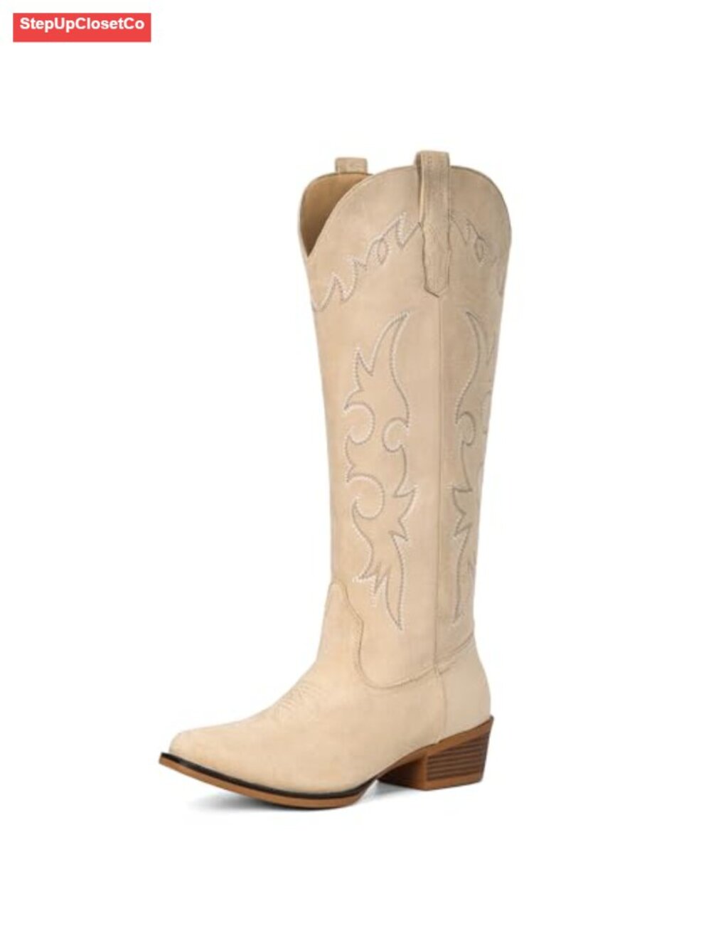 Suede Knee High Cowboy Boots for Women Western Cowgirl Boots
